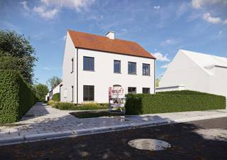 Nieuwbouw open bebouwing met 3 slaapkamers, bureau, 2 badkamers, terras en tuin!Indeling GLV: inkomhal; apart toilet; bureauruimte; leefruimte met...