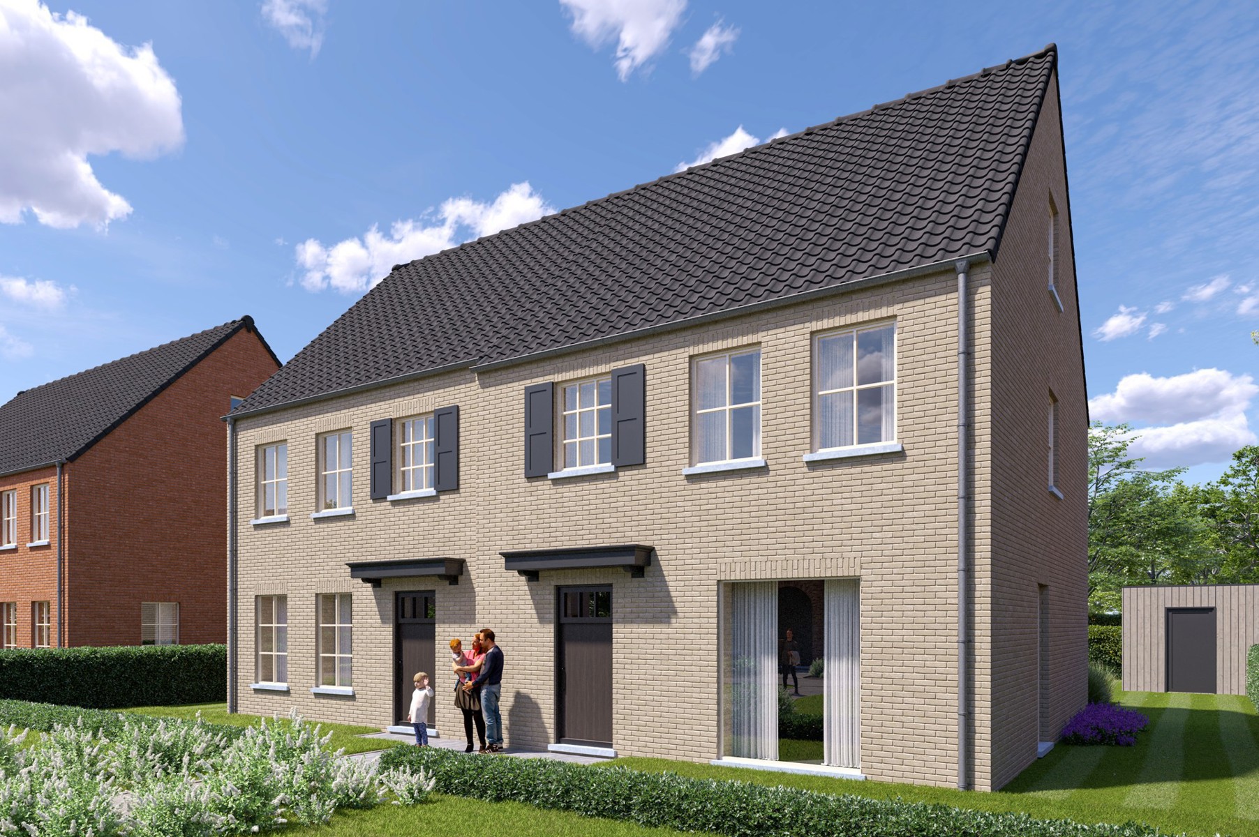HOB (3slk) van 168m² met ZW-terras, tuin en carport - foto 1