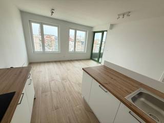 Nieuwbouwappartement op super leuke ligging in Antwerpen nabij de grote verbindingswegen, Singel,...<br /><br />Indeling: <br />Inkomhal op tegelparket, +/- 2 m². Vestiaire<br />Afzonderlijk toilet.<br />Living: +/- 29 m², tegelparket. Terras: +/- 6 m².<br />Open ingerichte keuken met spoeltafel, kasten, keramisch kookfornuis, frigo, combi-oven, vaatwasser, dampkap.<br />Slaapkamer: +/- 3.20 x 4, tegelparket.<br />Badkamer met inloopdouche en wastafel met meubel.<br /><br />Ondergrondse autostaanplaats: € 120 per maand (mogelijkheid met laadpaal, mogelijkheid om er 2 te huren)<br /><br />Algemene onkosten: € 125 per maand.<br /><br /><br />