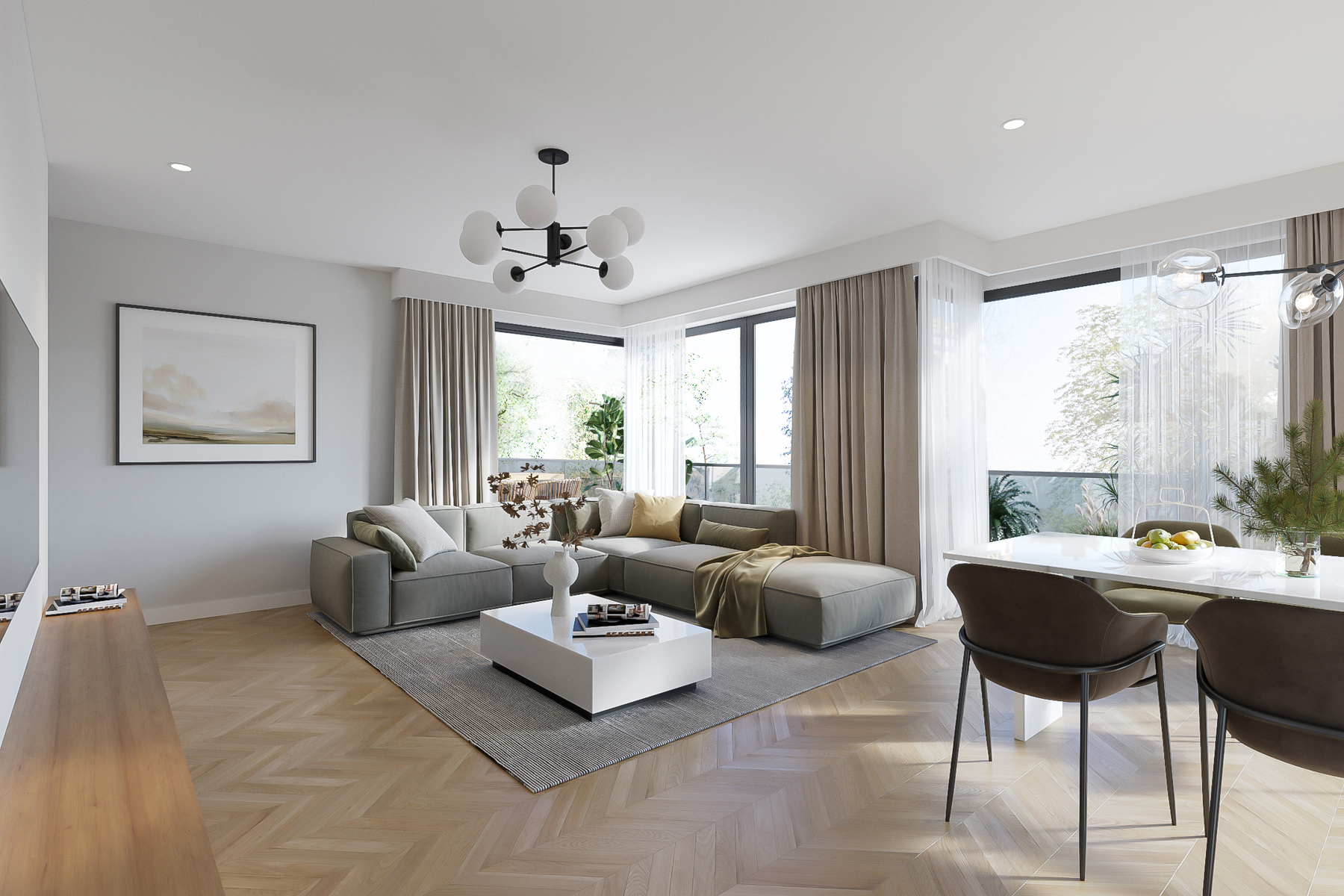 Nieuwbouwappartement met 2 slpks + terras - foto 2