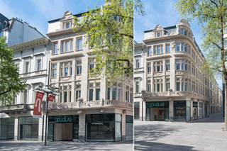 Achter deze gevel ontworpen door de architecten Léonard en Henri Blomme in 1905 schuilen maar liefst drie hoogwaardig afgewerkte kantoorruimtes. Bovendien is dit hoekpand sinds 2019 geklasseerd als bouwkundig erfgoed. Het pand bevindt zich op de drukbezochte Meir, naast de toekomstige flagshipstore van ZARA en tegenover Inno. De vernieuwde kantoren, boven Douglas, zijn ideaal als kantoor/showroom/praktijk. <br /><br />Het kantoor op de 2e verdieping is +/-210m² en heeft zijn eigen sanitair, douche en terras. Er is een nieuwe lift en fietsenberging aanwezig in het gebouw. De ruimte wordt voorzien van een hoogwaardige afwerking: parket, schilderwerk, verlichting, keuken, sanitair en douche, koeling en verwarming via warmtepomp, nieuwe ramen.<br /><br />Uitstekende bereikbaarheid met het openbaar vervoer (trein/tram/bus), fiets en auto (o.a. parkings Opera, Inno en 't Stad).<br /><br />Meer info of een bezoek? Neem dan snel contact op!<br /><br />EPC: X