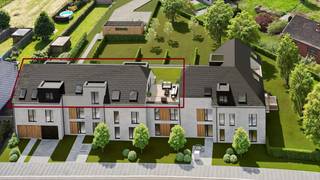BEZOEK HET PENTHOUSE na afspraak <br />LAATSTE 2 appartementen/penthouses te koop.<br />SCHRIEK CENTRUM op 400 meter van grens met Keerbergen.<br />De werken zijn in uitvoering - oplevering 4/2027 - REEDS 85% VERKOCHT.<br />6% BTW mogelijk voor eigen enige woonst of verhuur (onder voorwaarden).<br />Penthouse van 152m² met zeer ruim zuiderterras van 30m² in het stijlvolle nieuwbouwproject ‘Hof ter Hooghe’ op de 2de verdieping met lift.<br />Zeer energiezuinig BEN-appartement (Bijna Energie Neutral) met warmtepomp geothermisch met vloerverwarming + vloerkoeling (geothermisch = grondboringen met grondwarmte = de meest energiezuinige verwarming) + zonnepanelen.<br />Op een uniek zuid gericht perceel van 27 are met mooie aangelegde tuin met 16 nieuwe loofbomen.<br />Gunstig gelegen in het centrum van Schriek, nabij de grens met Keerbergen, op wandelafstand van winkels, diensten, scholen, ontspanning en openbaar vervoer.<br />Omvat: inkomhal, wc, living 59m² met open volledig ingerichte keuken, wasplaats-berging, 2 bad-of douchekamer, 3 slaapkamers.<br />Het project is tevens voorzien van een ruime gemeenschappelijke fietsenberging op het gelijkvloers, ondergrondse garageboxen en autostaanplaatsen, privé kelders, en een vuilnisberging in bijgebouw in achtertuin.<br />Verkoop BTW-stelsel - aankopen aan 6% BTW mogelijk onder voorwaarden op constructiewaarde - grondwaarde 12% registratie.<br />Stedenbouw info: omgevingsvergunning uitgereikt bouwen 13 appartementen - woongebied - niet gelegen in verkaveling - geen voorkooprecht ruimtelijke ordening - geen rechterlijke herstelmaatregel of bestuurlijke maatregel opgelegd - niet overstromingsgevoelig.