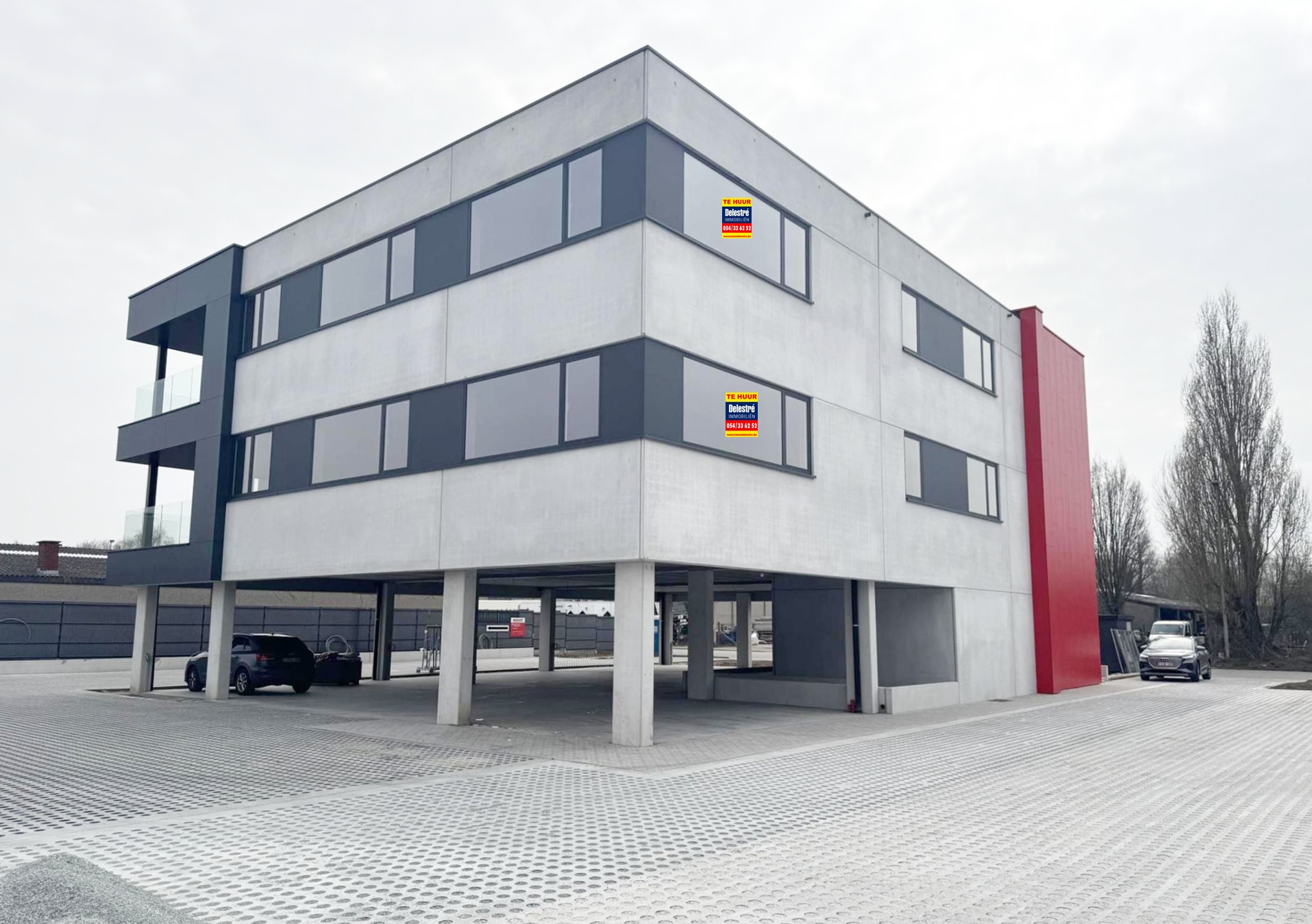 NIEUWBOUWKANTOREN MET PARKING NABIJ E40 - foto 1