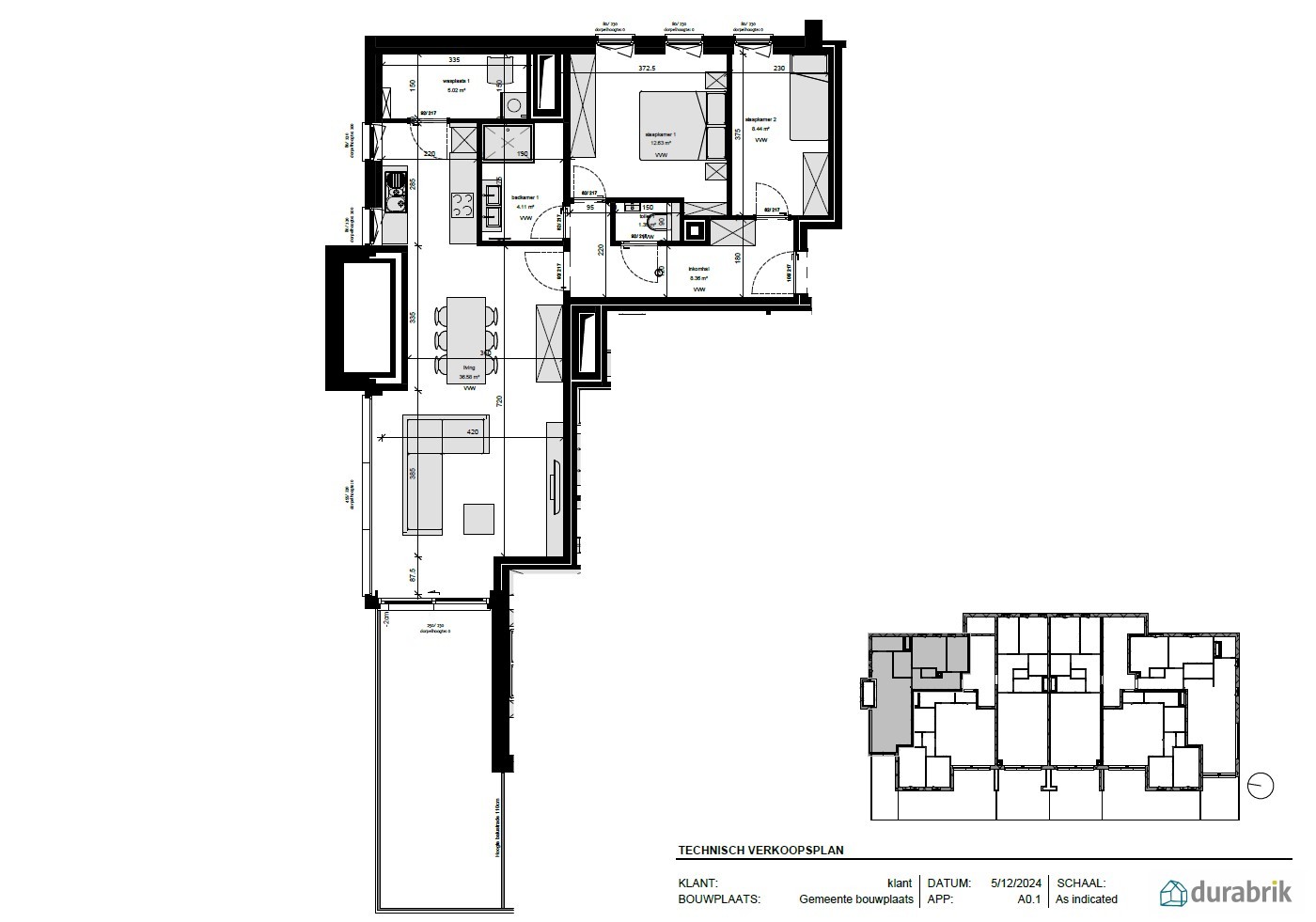 Gelijkvloers appartement (E10) met 2 slaapkamers - foto 2