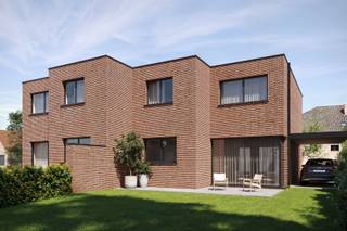 <p>Op zoek naar een <strong>energiezuinige nieuwbouwwoning</strong> op een gunstige locatie tussen Brussel en Gent? Deze moderne woning, gelegen op een perceel van <strong>318 m²</strong>, combineert hedendaags wooncomfort met een praktische indeling, een aangename tuin en een uitstekende bereikbaarheid. De woning is gelegen in <strong>Denderhoutem</strong>, met openbaar vervoer, winkels, scholen en horecazaken in de nabije omgeving. Dankzij de vlotte verbindingen vormt dit een ideale uitvalsbasis richting <strong>Brussel, Gent en de omliggende gemeenten</strong>. Op het gelijkvloers wordt u verwelkomd in een inkomhal met gastentoilet. Vanuit de inkomhal komt u terecht in de aangename leefruimte, die bestaat uit een ruime living met aansluitend een moderne open keuken. Aansluitend aan de keuken is er een praktische berging voorzien. De eerste verdieping omvat <strong>drie ruime slaapkamers</strong>, waardoor de woning zowel geschikt is voor gezinnen als voor wie nood heeft aan extra ruimte voor een bureau of hobbykamer. Verder bevindt zich hier een ruime badkamer, uitgerust met een douche, ligbad, dubbele lavabo en toilet. Een bijkomende berging zorgt voor extra praktische opbergruimte. Buiten beschikt de woning over een <strong>ruim terras en een aangename tuin</strong>, ideaal om te genieten van zonnige dagen of gezellige momenten met familie en vrienden. Aan de woning is bovendien voldoende parkeergelegenheid voorzien, met de mogelijkheid om een <strong>carport</strong> te plaatsen. De volledige woning wordt afgewerkt volgens het <strong>lastenboek en met kwalitatieve materialen</strong>. Voor de verwarming wordt gebruikgemaakt van <strong>warmtepompen in combinatie met vloerverwarming</strong>, wat zorgt voor een aangenaam binnenklimaat en een energiezuinige woning. De <strong>oplevering is voorzien voor oktober 2027</strong>. De woningen worden verkocht onder <strong>gesplitste verkooprechten</strong>. Een <strong>btw-tarief van 6%</strong> is mogelijk indien aan de wettelijke voorwaarden wordt voldaan. De kosten voor de <strong>aansluiting van de nutsvoorzieningen, de verkavelingsakte en de opmeting</strong> zijn ten laste van de kandidaat-koper. Wenst u meer informatie over deze nieuwbouwwoning? Het <strong>lastenboek, de bouwplannen en verdere informatie</strong> zijn op aanvraag verkrijgbaar. Contacteer ons via <strong>nicolaas@topo-immo.be</strong>. (Stedenbouw: in aanvraag / Maatregelen opgenomen in het maatregelenregister: in aanvraag)</p>