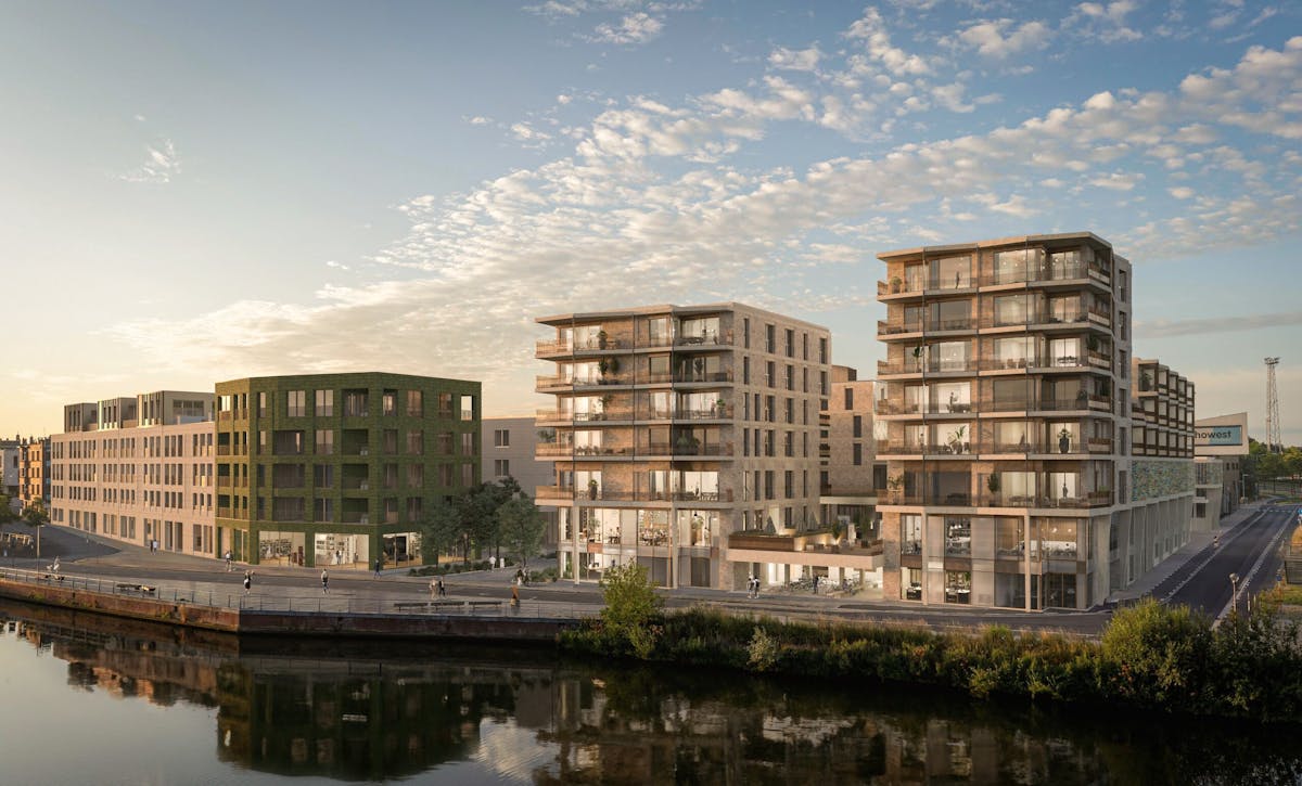 Commerciële ruimte van 125,30 m² te koop in project Kaai City te Kortrijk - foto 1