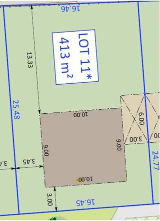 Zuidwest gerichte bouwgrond (lot 11 ) te koop voor open bebouwing met een totale oppervlakte van 413 m².Nieuwe residentieel gelegen verkaveling in...