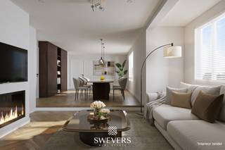 Voor meer info en foto’s, surf naar www.swevers.be – In een rustige straat in het groene Leopoldsburg vind je deze instapklare open bebouwing op een perceel van 9a 83ca. De woning uit 1983 biedt een comfortabele indeling met een bewoonbare oppervlakte van 221 m², drie slaapkamers en tal van uitbreidingsmogelijkheden, waaronder een ruime zolder van 131,48 m² en een droge kelder van 49,85 m². De leefruimtes zijn ruim en licht: een woonkamer van 32,90 m² en een aangrenzende leefkeuken van 28,21 m² met toegang tot een overdekt terras. De badkamer werd vernieuwd in 2006 en is uitgerust met ligbad, douche en dubbele lavabo. Extra troeven zijn de inpandige garage, carport, zonnepanelen, airco en videofoon. Dankzij de ligging op slechts 300 m van openbaar vervoer, dichtbij scholen, winkels en de snelweg, woon je hier rustig én centraal. Voor meer informatie, bel 011 255 155. Bron bewoonbare oppervlakte: EPC – verslag.