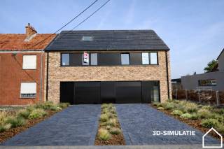 NIEUWBOUW WONING MET 3 SLAAPKAMERS, GARAGE EN TUIN (515m²)<br /> U kan nog genieten van 6% BTW ipv 21% indien u aan de voorwaarden voldoet.
De verkoper zal op zijn kosten nog de oprit aanleggen, een terras voorzien in de tuin, gras inzaaien en een tuinafsluiting voorzien in samenspraak met de koper volgens een vastgelegd budget.<br />Het betreft de linkerwoning van de twee.<br />De oppervlakte van het perceel is +- 352m².<br />Indeling:
Glv: inkomhal met vestiaire en toilet + handwasbakje - ruime living met open ingerichte keuken met vaatwas, inductie-kookplaat, spoelbak +1/2, microgolf en frigo (45.50m²) - zonnige tuin toegankelijk via schuifraam - garage met elektrische sectionale poort (5.90m x 3.27m)<br />Verdieping 1: nachthal - slaapkamers 1 en 2 (11.50m² - 8.1m²) - badkamer met douchecel en lavabomeubel (5.20m²) - apart toilet<br />Verdieping 2: 3de master bedroom (16.20m²) - zolder<br />Extra: energiezuinige woning met E-peil van maximum 20 --> A-label - aluminium schrijnwerk - 10.000L regenwater - vloerverwarming met warmtepomp = future-proof