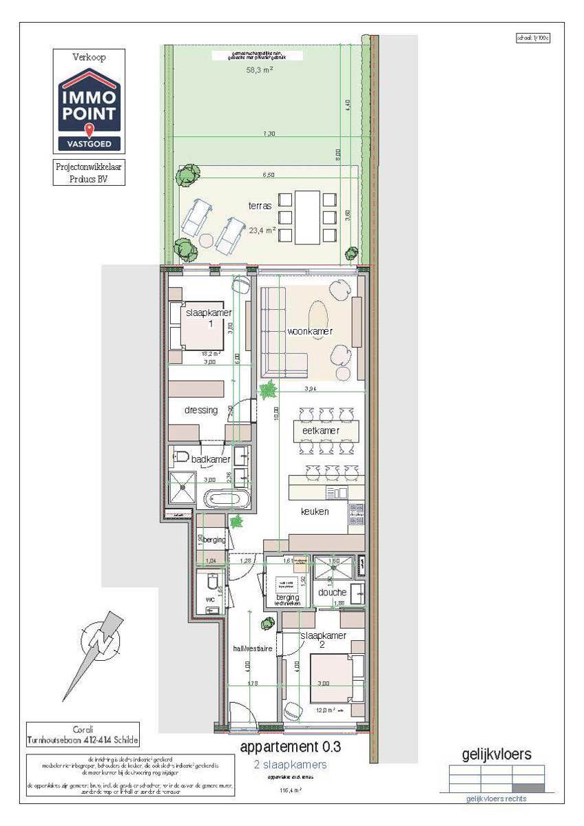 GELIJKVLOERS APP IN HET CENTRUM - foto 2