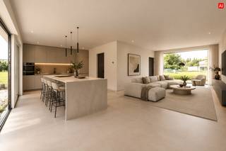Deze ENERGIEZUINIGE WONING MET BIJGEBOUW is gelegen in Hulste (Harelbeke) met name in de Brugsestraat 164B op een perceel grond 547 m² met een bewoonbare oppervlakte van maar liefst 185 m². U beschikt tevens over een BIJGEBOUW van 24 m² die U nog naar believen kan inrichten als 2de garage of PRAKTIJKRUIMTE! <br /><br />PLUSPUNTEN:<br />* AFWERKING NAAR KEUZE INCLUSIEF <br />* ENERGIEZUINIG<br />* ZONNEPANELEN 8 STUKS<br />* VENTILATIE TYPE D<br />* REGENWATER 10.000 liter<br />* VLOERVERWARMING VIA WARMTEPOMP<br />* BIJGEBOUW (24 m²)<br />* 6 % BTW MOGELIJK (*)<br /><br />INTERIEUR:<br />U komt binnen via de inkomhal met apart gastentoilet. Vervolgens komt u in de aangename, lichtrijke leefruimte (35 m²) met een gezellige zit- en eethoek. Aansluitend bevindt zich de ruimte op een open keuken te installeren. Daarnaast is er een praktische berging (3,5 m²) en een inpandige garage (21 m²) met een handige achterdeur naar de tuin. Op de bovenverdieping bevinden zich drie ruime slaapkamers (16 m² | 14,5 m² | 13 m²), een stijlvolle badkamer met inloopdouche, ligbad en lavabomeubel, een apart toilet en een praktische wasplaats (5,5 m²).<br /><br />EXTERIER:<br />De woning beschikt over een aan te leggen tuin van 320 m², georiënteerd op het noordoosten. Op het perceel is er private parkeergelegenheid en een extra bijgebouw (24 m²) dat flexibel kan worden ingericht, bijvoorbeeld als garage, werkruimte of hobbyruimte.<br /><br />(*) 6% btw onder voorbehoud van de wettelijke voorwaarden.