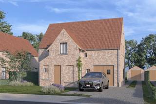 25% VERKOCHT!<br /><br />Deze landelijk gelegen alleenstaande nieuwbouwvilla met vergund bijgebouw is gelegen in Hooglede.<br /><br />Indeling woning is als volgt:<br />Op het gelijkvloers: inkom met apart toilet, lichtrijke leefruimte met open keuken, inpandige garage, grote tuin met vergund bijgebouw (mog. extra garage).<br />Op het eerste verdiep: 3 volwaardige slaapkamers, een badkamer, toilet en vaste trap naar de zolder (extra kamer mog.).<br /><br />Eigen afwerking/indeling kan voorlopig nog gekozen worden.<br /><br />PLUSPUNTEN<br />- ENERGIEZUINIG<br />- VERGUND BIJGEBOUW (EXTRA GARAGE MOG.)<br />- 10.000 L REGENWATER<br />- VLOERVERWARMING MET WARMTEPOMP<br />- LANDELIJKE LIGGING<br /><br />Prijs is exclusief BTW op de constructiewaarde/exclusief registratierechten op de grondwaarde/exclusief aansluitingskosten (€ 5.000,00)