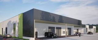 BIJNA OPGELEVERD _ Nieuwbouw KMO park gelegen op een zicht locatie van op de A12! Deze unit heeft een oppervlakte van 385m². De opslagruimte...