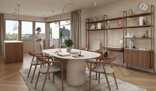 Living iconically in the Vibrant Sint-Andries District<br /><br />In the heart of Antwerp, where heritage and contemporary luxury come together, you’ll find Kloosterhof. An exclusive residential development that blends character, comfort and cutting-edge design. Ideally situated on the iconic Kloosterstraat, at the center of the lively Sint-Andries neighborhood, this boutique project consists of 7 generous through-apartments (180 m²), including a luxurious penthouse, and 2 commercial units. Each residence exemplifies timeless elegance and future-proof living.<br /><br />Every detail is focused on creating a truly unique living experience. <br />Lockable terraces extend from the living areas and blur the line between indoor and outdoor space. The penthouse, located on the top floor, features two spacious terraces at the front and rear. These private outdoor spaces offer a peaceful escape from the bustle of the city, with the gentle hum of Kloosterstraat in the background.<br /><br />Sustainability is central to Kloosterhof’s philosophy. A geothermal system harnesses the natural energy of the earth to provide heating and cooling. Each apartment has its own heat pump for underfloor heating and passive floor cooling. Optionally, active cooling (with indoor and outdoor units) can be added prior to screed installation.<br /><br />Sustainability goes beyond energy efficiency: a ventilation system D ensures a healthy and comfortable indoor climate, and smart water management allows for the reuse of rainwater for multiple applications.<br /><br />As a buyer, you have a say in the final finishes, allowing you to customize your apartment into a home that reflects your lifestyle and taste.<br /><br />Finally, the underground parking garage includes bicycle storage, private cellars, and dedicated parking spaces, further enhancing daily comfort and convenience.