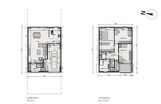 Lot 102 is een gesloten bebouwing op een grondoppervlakte van 203 m² en met een totale bewoonbare oppervlakte van 160 m². Moderne bouwstijl :...