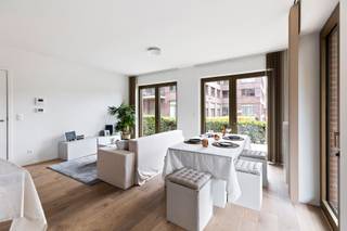 2 slaapkamerslichtrijke leefruimte met open keukenrecent gebouw, elektriciteit conform, asbestvrij en gunstig EPCkelderberging (inbegrepen) en...