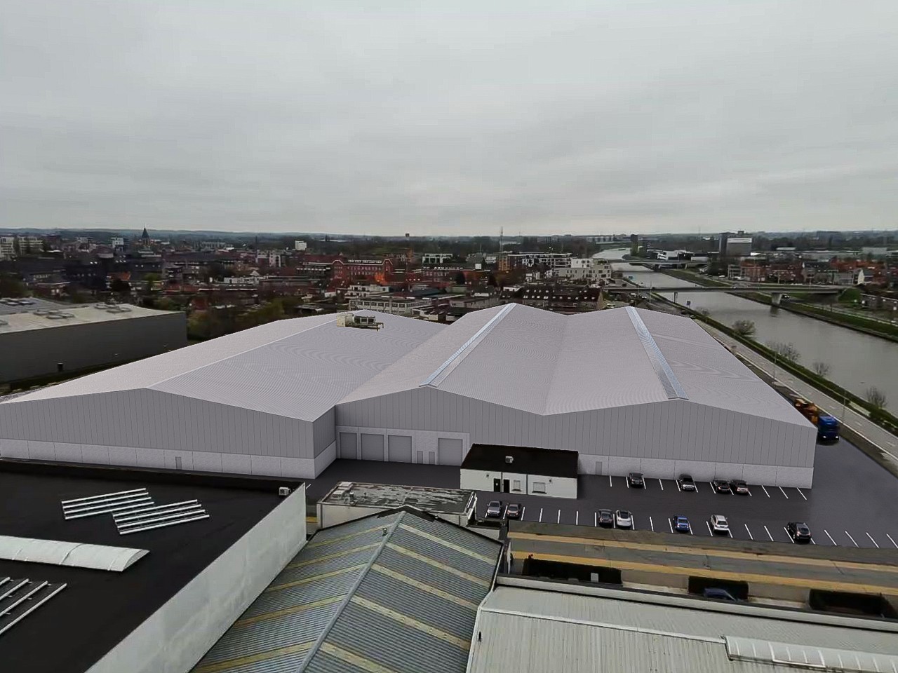 Bedrijfsgebouw van +/- 7.500m² met VH: 9,5m in Deinze - foto 2
