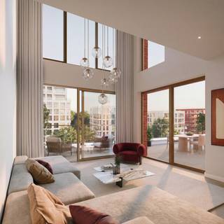 Laat je overspoelen door deze unieke omgeving. Hier woon je in alle rust, comfort en met een open zicht. Dit duplexappartement is gelegen op de zevende en achtste verdieping en heeft 3 slaapkamers en is afgewerkt met hoogwaardige materialen. Het gebouw omarmt de hedendaagse duurzaamheidsprincipes. Voor uw comfort is residentie Park 27 aangesloten op het stedelijke warmtenet. De teruggetrokken plaatsing van de grote raampartijen creëert meteen een structurele zonwering. Zonbeschermend glas en isolatie volgens de hoogste standaarden maken het af. De oranjerode baksteengevel brengt het voormalige industriële karakter van de haven weer tot leven, met een vleugje art deco. Er kan optioneel een parking en kelder in het gebouw aangekocht worden.
