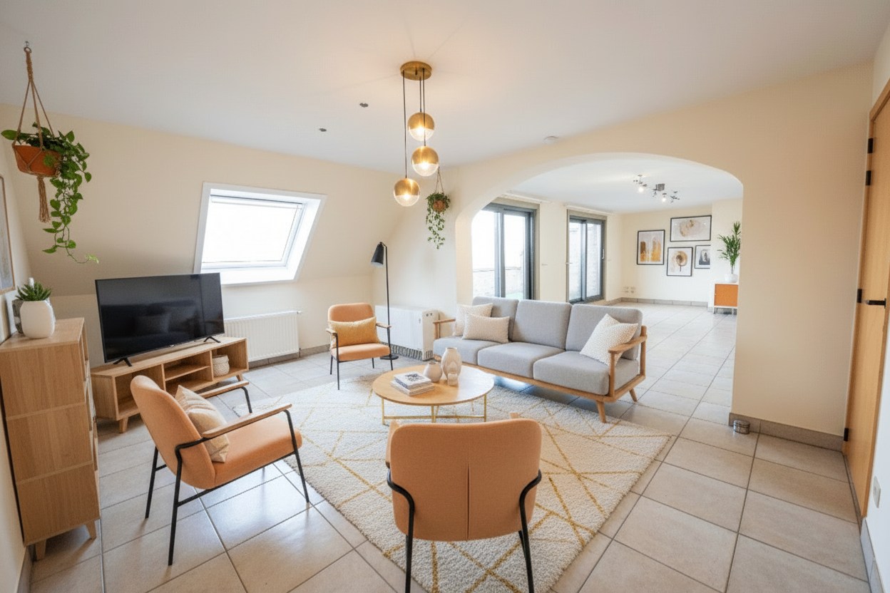 TE KOOP: Ruim duplex-appartement met 3 slaapkamers met groot terras in centrum Zulte! - foto 5