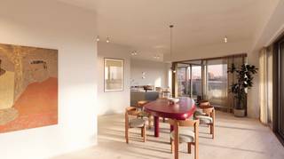 <p><span>Genesteld tussen het water van de Schelde en het Bonapartedok vindt Friendship Residence haar plek, als een eerbetoon aan de rijke geschiedenis van deze bijzondere locatie. Hier smelt het levendige ritme van de stad samen met de rust van het water.</span><br /><span><br />Voor het ontwerp van Friendship Residence bundelden het Antwerpse bureau HUB Archi- tecten en het Londense DRDH Architects lokale voeling en internationaal perspectief.</span><br /><br />De uitstraling van Friendship Residence is van buitenaf meteen indrukwekkend. Hoogwaardige gevels met groene accenten, verfijnde detaillering en royale raampartijen vormen een esthetische verrijking voor de omgeving. Er is bewust gekozen voor minerale materialen die de locatie eer aandoen, variërend van de kenmerkende pakhuisstijl tot stadsgebouwen met baksteenaccenten.<br /><br />Die kwaliteit voelt u tot in de kleinste details bij aankomst. Via de luxueuze inkompartijen betreedt u de gebouwen, een stijlvolle overgang van de stad naar uw persoonlijke haven.<br /><br />Voor het ontwerp van de royale binnentuin tekende de gerenommeerde landschapsarchitect Erik Dhont. Met internationale realisaties én als laureaat van de prestigieuze wedstrijd voor de nieuwe paleistuinen in Brussel, staat dit bureau garant voor een ontwerp van koninklijke klasse.<br /><br />De charme van deze verborgen oase nodigt uit tot vertragen en beleven. Een samenspel van bloemen, struiken en bomen creëert een luwte die het tempo van de stad even doet vergeten. Natuurstenen paden leiden u langs een spiegelvijver, met rustpunten om te genieten van zon en schaduw.</p>
<div>
<div>
<div>
<div>
<div>
<div>
<div>
<div>
<div>
<div>
<div>
<div>
<div>
<div>
<div>
<div>
<p><span>Vanuit blok B ervaart u adembenemende, panoramische zichten over de Scheldebocht, historische havenkranen en de prachtige binnentuin. Zowel verfijnde appartementen van 95 m2 als riante residenties tot 426 m2 geven blok B vorm. Allen pakken ze uit met optimale oriëntaties en weidse hoekterrassen voor spectaculaire zonsondergangen. </span></p>
<p><span>Kom tot rust in de omvangrijke leefruimtes die het geheel extra royaal doen aanvoelen. De luxueuze raampartijen zorgen vervolgens voor een uitzonderlijke lichtbeleving, waar daglicht zacht binnenvalt en elke ruimte een warme uitstraling krijgt.</span></p>
<p><span>Parking aan te kopen vanaf 45.000 euro</span></p>
</div>
</div>
</div>
</div>
</div>
</div>
</div>
</div>
</div>
</div>
</div>
</div>
</div>
</div>
</div>
</div>