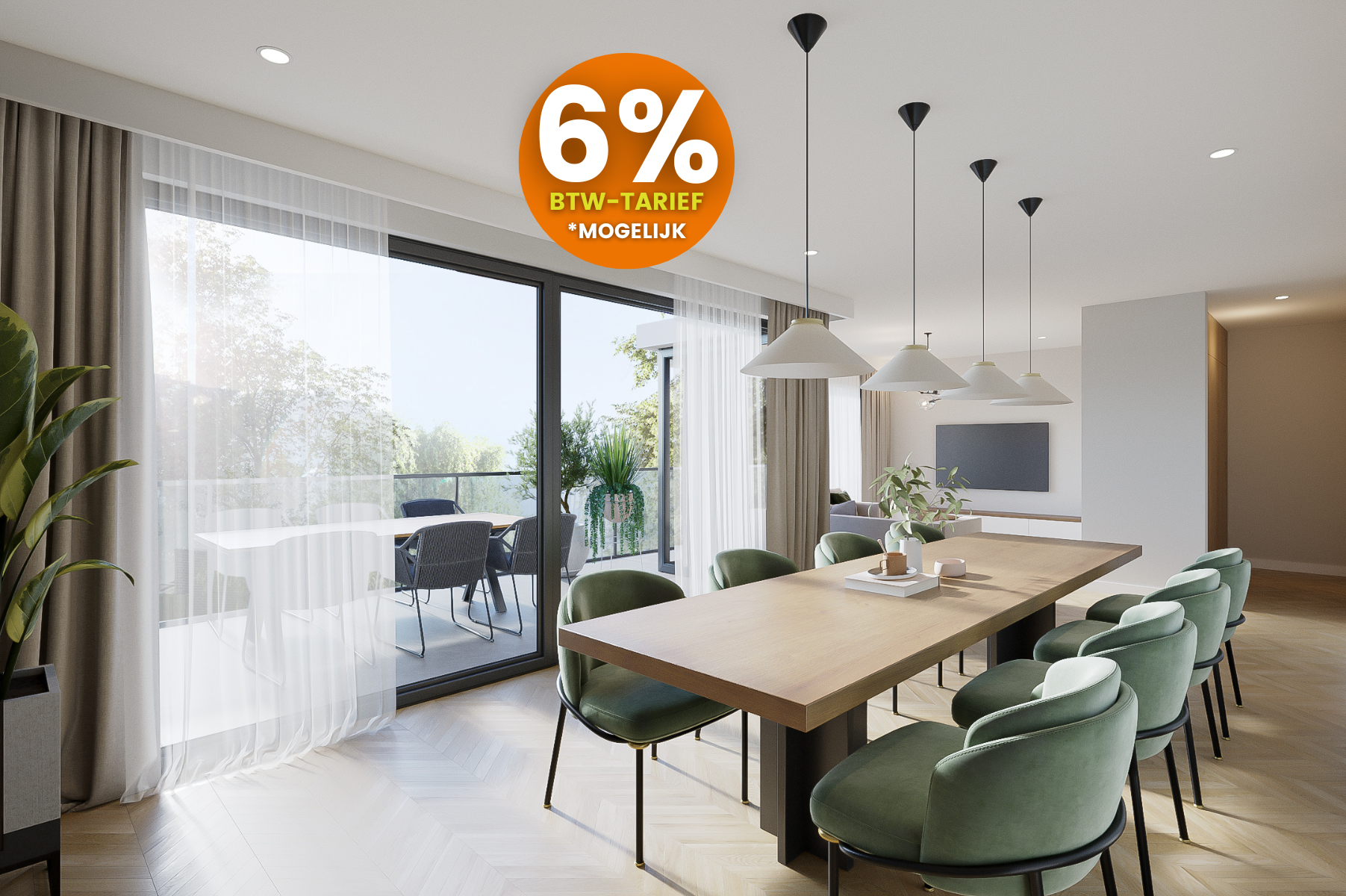 Nieuwbouwappartement met 2 slpks + terras - foto 1