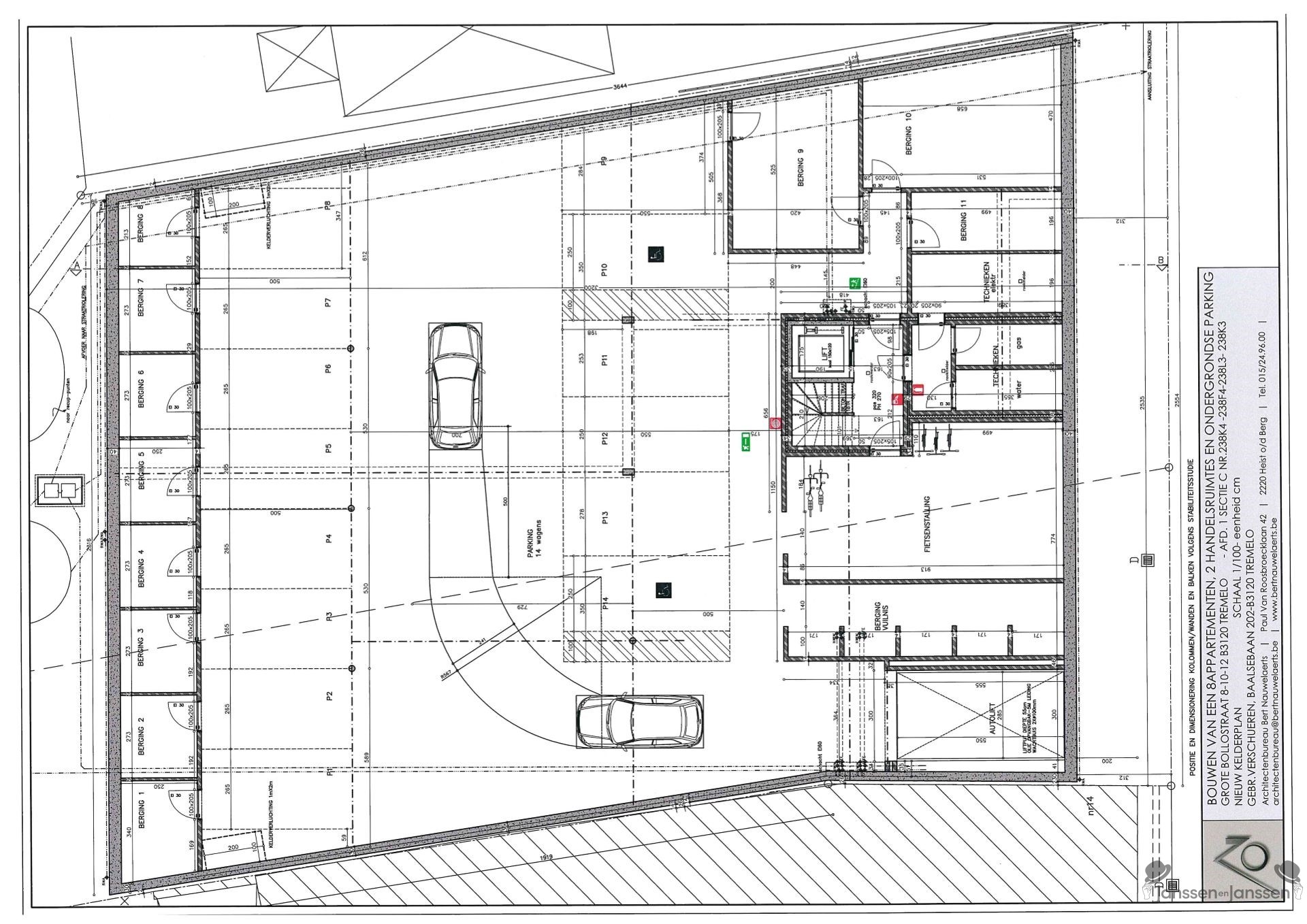 Ondergrondse garage staanplaats in residentie Louis in de winkelstraat van Tremelo. - foto 2
