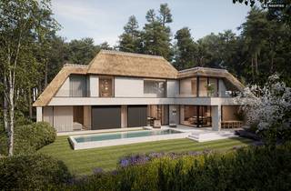 Op de grens van Tremelo en Keerbergen bevindt zich deze uitzonderlijke en exclusieve nieuwbouwvilla op een perceel van 3.776 m², waar verfijnde architectuur, royale volumes en een bijzonder hoog afwerkingsniveau samenkomen. Met een totale bruto-oppervlakte van ca. 521 m², vier slaapkamers, kelder met plaats voor 3 wagens, buitenzwembad en aangelegde tuin werd de woning ontworpen als een compleet en toekomstgericht woonconcept. De villa wordt volledig afgewerkt opgeleverd, waarbij zowel architectuur, interieur als technieken tot in de kleinste details op elkaar worden afgestemd. Warme, gelaagde materialen bepalen de sfeer: parket en natuursteen worden gecombineerd met verfijnd fineer, en subtiel geïntegreerde verlichting.<br /> <br />De gelijkvloerse verdieping van ca. 180,50 m² bruto opent met een ruime inkomhal en vormt het centrale punt van de woning. Van hieruit ontvouwt zich een doordachte opeenvolging van leefruimtes. De royale eetkamer sluit naadloos aan op de volledig uitgeruste keuken met centraal kookeiland en afzonderlijke bijkeuken. Een aparte zitruimte creëert een meer intieme setting, terwijl de grote raampartijen voor overvloedig daglicht zorgen en de leefruimtes visueel verbinden met de terrassen, tuin en het zwembad. Aan de andere zijde bevindt zich een volwaardig bureau, waardoor ook thuiswerken een vanzelfsprekende plaats krijgt binnen het ontwerp.<br /> <br />De eerste verdieping omvat ca. 181,65 m² bruto en werd ingericht als volwaardige slaapverdieping met vier slaapkamers.<br />De master suite vormt een private zone met slaapkamer, maatwerkdressing en royale eigen badkamer, uitgevoerd met dezelfde aandacht voor materiaal en detaillering als de rest van de woning. Drie bijkomende slaapkamers, een tweede badkamer, afzonderlijk toilet en ruime nachthal vervolledigen deze verdieping.<br /> <br />Een zolderverdieping zorgt voor extra ruimte en flexibiliteit.<br /> <br />Ook functioneel werd niets aan het toeval overgelaten. De kelderverdieping van ca. 131,25 m² bruto is rechtstreeks met de wagen bereikbaar en biedt onder meer plaats aan een ruime inpandige garage. Daarnaast is reeds een liftkoker voorzien, waardoor de verschillende niveaus van de woning in de toekomst eenvoudig met elkaar verbonden kunnen worden.<br /> <br />Rondom de villa wordt het totaalconcept doorgetrokken. Het zwembad wordt volledig aangelegd en vormt samen met de terrassen en de zorgvuldig ontworpen tuin een verlengstuk van de leefruimtes.De tuin wordt volledig afgewerkt en aangelegd, inclusief de toegang tot het domein en een toegangspoort. Hierdoor wordt niet alleen de woning zelf, maar het volledige eigendom als één afgewerkt geheel opgeleverd.<br /> <br />Gelegen in Blaasberg, Tremelo, op de grens met Keerbergen, geniet deze villa van een bijzonder groene en residentiële omgeving, met Keerbergen en haar voorzieningen op korte afstand.