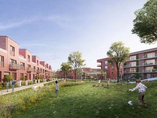Opendeur 15 augustus tussen 10h en 13h, contacteer Anthony op 0488 14 62 77.
Welkom in De Stip, een nieuwbouwproject in Gentbrugge, gelegen tussen de Tennisstraat, Arthur Van Laethemstraat en de Bruiloftstraat, op de voormalige site van AA Gent en La Gantoise.
Hier woon je in een moderne, groene wijk met een sterke focus op duurzaamheid en leefkwaliteit.
Project De Stip omvat 135 wooneenheden, verdeeld over 11 gebouwen:
- 66 eengezinswoningen met private buitenruimte
- 69 appartementen met ruime terrassen
- Commerciële ruimtes die zorgen voor levendigheid
De wijk is ontworpen als een laagdorpse woonomgeving met veel licht, groen en een gedeeld park
De Stip zet volop in op duurzaamheid met:
- E-peil lager dan E10
- Collectieve geothermische verwarming (BEO-veld)
- Waterbuffering en biodivers beplantingsplan
- Gebruik van duurzame materialen
- Lage energiekosten, optimaal comfort en 6% btw mogelijk bij aankoop.
De Stip ligt op een strategische locatie in Gentbrugge.
Troeven:
- Energiezuinige woningen (E-peil lager dan E10)
- Collectieve geothermie via ESCO
- 6% btw mogelijk
- Rustige, groene ligging
- Kwalitatieve architectuur
Contacteer Anthony vandaag voor meer informatie over de beschikbare appartementen en woningen op 0488 14 62 77.
De weergegeven renders dienen uitsluitend ter illustratie en kunnen afwijken van de uiteindelijke uitvoering. In geval van verschillen of interpretatieverschillen primeren steeds het lastenboek en de plannen op de visuele voorstellingen.