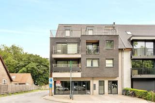 TOPGELEGEN HANDELSPAND met STUDIO. Gelijkvloerse handelsruimte in de straat van de KLINIEK (vroegere apotheek), met achterliggende studio...