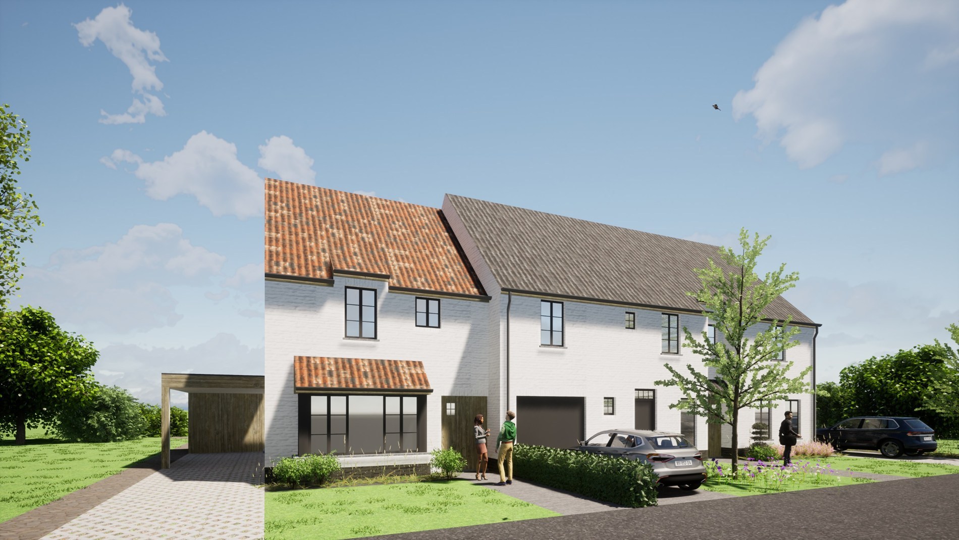 Energiezuinige nieuwbouwwoningen met tuin en open uitzicht in Petegem - foto 3