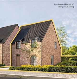 Deze energiezuinige halfopen nieuwbouwwoning in landelijke bouwstijl wordt volledig nieuw en instapklaar afgewerkt. De woning (lot 49) heeft een perceeloppervlakte van 333 m<sup>2 </sup>en een noordwestelijk georiënteerde tuin.<br /><br />Via de inkomhal kom je terecht in een open leefruimte met salon, eethoek, bureau en open keuken. Er is een aparte wasplaats en gastentoilet. Op de eerste verdieping zijn er 3 slaapkamers, nog een toilet, berging en een badkamer met dubbele wastafel, douche én bad. Met een vaste trap kom je op de zolderruimte die dienst kan doen als extra kamer. Er komt een aangelegde voortuin en tuin met terras. De binnenafwerking van de woning gebeurt na aankoop en volgens de wensen en keuzes van de klant. Geniet daarbij van de nieuwste technieken, waaronder de geothermische warmtepomp, zonnepanelen en vloerverwarming om te verwarmen in de winter en te verkoelen in de zomer.<br /><br />Deze woning krijgt dan ook energielabel A. <strong>www.dumobil.be/nl/woonprojecten/projecten/meulebeke-steenstraat-kapellestraat</strong>. Vraag vrijblijvend verdere info aan bouwadviseur Sam: <strong>sam@dumobil.be</strong> | <strong>0483 210 133</strong>