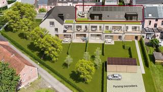 Op 400 meter van Keerbergen in het centrum van Schriek.<br />BEZOEK HET PENTHOUSE na afspraak  <br />De werken zijn in uitvoering - oplevering 4/2027 - REEDS 80% VERKOCHT.<br />6% BTW mogelijk voor eigen enige woonst of verhuur (onder voorwaarden).<br />Penthouse van 152m² met zeer ruim zuiderterras van 30m² in het stijlvolle nieuwbouwproject ‘Hof ter Hooghe’ op de 2de verdieping met lift.<br />Zeer energiezuinig BEN-appartement (Bijna Energie Neutral) met warmtepomp geothermisch met vloerverwarming + vloerkoeling (geothermisch = grondboringen met grondwarmte = de meest energiezuinige verwarming) + zonnepanelen.<br />Op een uniek zuid gericht perceel van 27 are met mooie aangelegde tuin met 16 nieuwe loofbomen.<br />Gunstig gelegen in het centrum van Schriek, nabij de grens met Keerbergen, op wandelafstand van winkels, diensten, scholen, ontspanning en openbaar vervoer.<br />Omvat: inkomhal, wc, living 59m² met open volledig ingerichte keuken, wasplaats-berging, 2 bad-of douchekamer, 3 slaapkamers.<br />Het project is tevens voorzien van een ruime gemeenschappelijke fietsenberging op het gelijkvloers, ondergrondse garageboxen en autostaanplaatsen, privé kelders, en een vuilnisberging in bijgebouw in achtertuin.<br />Verkoop BTW-stelsel - aankopen aan 6% BTW mogelijk onder voorwaarden op constructiewaarde - grondwaarde 12% registratie.<br />Stedenbouw info: omgevingsvergunning uitgereikt bouwen 13 appartementen - woongebied - niet gelegen in verkaveling - geen voorkooprecht ruimtelijke ordening - geen rechterlijke herstelmaatregel of bestuurlijke maatregel opgelegd - niet overstromingsgevoelig.