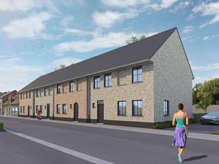 INDELING VAN DE WONING<br /><br />GELIJKVLOERS<br /><br />- Inkomhal- Gastentoilet- Leefruimte met open keuken- Trap naar boven- Berging/wasplaats<br />EERSTE VERDIEP<br /><br />- Nachthal- Apart toilet- Badkamer- Berging- 3 slaapkamers<br />ZOLDERVERDIEP<br /><br />- Zolderruimte<br />Afbeeldingen zijn steeds illustratief en contractueel niet bindend.<br /><br />De woning beschikt tevens over achtergelegen garageboxen die kunnen aangekocht worden voor 25.000 EUR + BTW.<br /><br />ECO-uitvoering dat voldoet aan strenge energienormen.<br /><br />- Zonnepanelen- Doorgedreven isolatie- Warmtepomp i.p.v. gas- Vloerverwarming- Ventilatie D- Max. E-peil = 30- Elektriciteitsaansluiting : 3 fasen<br />PLUS AFWERKING.<br /><br />- Doortrekken trap naar zolderverdiep- Laminaat eerste verdiep (slaapkamers en nachthal)- Tuinaanleg- Terras