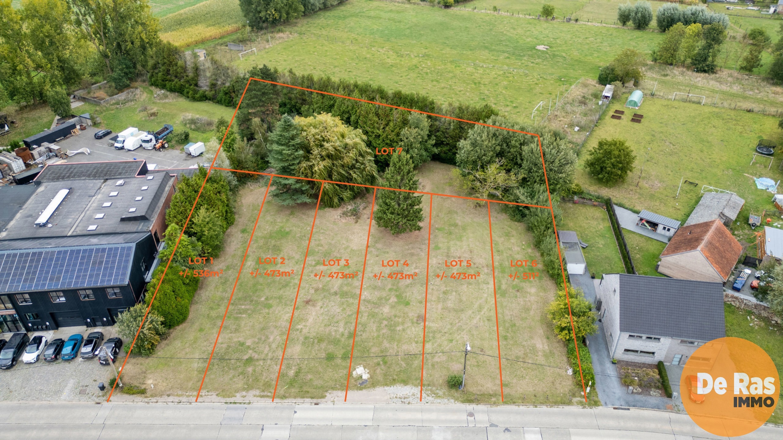 BAVEGEM- Bouwgrond (lot 1) voor halfopen bebouwing met weide - foto 1