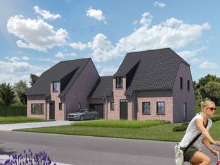 Volledig en kwaliteitsvol afgewerkte nieuwbouw koppelwoning, landelijk gelegen te Oostveld (Oedelem)Nieuw project bestaande uit 2 open...