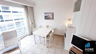<br />This furnished <span><strong>studio</strong></span> near Kustlaan is perfect as a <u><strong>second residence</strong></u> for those seeking a pied-à-terre for weekends and/or holidays by the coast. <u>Layout</u>: living area, open kitchen, recently renovated shower room, separate sleeping nook, private storage on -1, shared bicycle storage. €45/month for common expenses.<br /><br /><br /><span><strong>Rental subject to conditions; See www.more.be, "attachments" and subject to availability.</strong></span><br />
