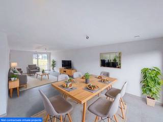 Lot 108 is een halfopen bebouwing op een grondoppervlakte van 316 m² en met een totale bewoonbare oppervlakte van 143 m². Deze woning staat ruwbouw-winddicht momenteel en kan tamelijk snel instapklaar gemaakt worden. Moderne bouwstijl : 2 bouwlagen met plat dak. GELIJKVLOERS : inkom, wc, ruime living, open keuken met eiland, berging. Carport en omheining inbegrepen. Mooie tuin. EERSTE VERDIEPING: 1 grote slaapkamer voor de ouders met mogelijkheid tot dressing, 2 kinderkamers, ingerichte badkamer met inloopdouche, ligbad, badkamermeubel met dubbele lavabo, aparte wc en technische ruimte. Deze woning wordt volledig afgewerkt aangeboden met ingerichte keuken en badkamer, bevloering en vloerverwarming. Energieneutrale woning (E -12) dankzij doorgedreven isolatiepakket, ventilatiesysteem D, ruim pakket zonnepanelen en warmtepomp. Dit betekent niet enkel grote besparingen op je energiefactuur, maar ook 5 jaar geen onroerende voorheffing én betere voorwaarden voor je lening. Deze woning wordt gebouwd in een nieuw woonproject in het centrum van Sijsele, meer bepaald naast het woonzorgcentrum De Stek. Rustig gelegen en veel groene ruimte aanwezig. Doodlopend straatje. Goeie mobiliteit met winkels, scholen en ontspanningsmogelijkheden vlakbij. <br /><br />Prijs excl. btw en kosten. Voor meer informatie bel 09 280 60 60 of mail naar info@durabrik.be<br />Download de brochure op https://durabrik.immo/sijsele-nieuwe-weg.<br /><br />* Afbeeldingen en oppervlaktes zijn indicatief.