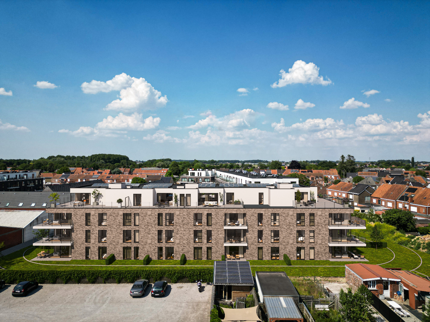 Penthouse (98 m2) te koop in Emelgem met een leefterras van 113 m2. - foto 3