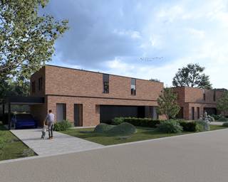 Instapklare Gezinswoningen in het Groene Beerse
Ontdek de perfecte combinatie van rust en comfort in dit kleinschalige nieuwbouwproject.
In de rustige Leopoldstraat in Beerse, op een steenworp afstand van de bruisende dorpskern, verrijzen 4 ruime, moderne en energiezuinige ééngezinswoningen.
Met een bruto oppervlakte van telkens ong. 155m² en percelen van 370 tot 410m², bieden deze woningen volop ruimte en comfort voor uw gezin.
Een Thuis Waar Comfort Centraal Staat
Elke woning is instapklaar en uitgerust met 3 volwaardige slaapkamers, een moderne badkamer, een ruime leefruimte en een open lichtrijke keuken.
De doordachte indeling en de grote raampartijen zorgen voor een overvloed aan natuurlijk licht en een aangename sfeer.
U geniet van alle hedendaags wooncomfort dankzij een slimme inrichting en hoogwaardige afwerking.
Gefocust op Duurzaamheid en Energiezuinigheid
Deze woningen zijn gebouwd volgens de meest recente normen. U bespaart aanzienlijk op uw energiefactuur dankzij vloerverwarming die wordt aangedreven door een eigen warmtepomp en zonnepanelen. Bovendien wordt regenwater gerecupereerd voor toiletspoeling en een buitenkraan, wat bijdraagt aan een duurzame en milieubewuste levensstijl.
Dit zijn woningen die klaar zijn voor de toekomst!
Personalisatie en Toplocatie
U heeft de unieke kans om de eindafwerking van uw woning mee te bepalen. Kies zelf de vloeren, keuken en badkamer bij onze leveranciers, en maak zo van uw huis een échte thuis.
Gelegen in een rustige woonbuurt, profiteert u tegelijkertijd van een uitstekende bereikbaarheid.
Alle dagelijkse voorzieningen, zoals winkels, scholen en recreatiemogelijkheden, bevinden zich op korte wandel- of fietsafstand.
Interesse?
Bij aankoop in een vroeg stadium van de bouw, is er meer inspraak in het bouwproces mogelijk, zoals de plaatsing van lichtpunten en stopcontacten.
Afhankelijk van uw situatie is er mogelijkheid om met 6% BTW aan te kopen.
Gezien de grote nood aan kwalitatieve woningen op de huurmarkt, zijn deze woningen ook een uitstekende investering.
Of u nu wenst te kopen voor eigen gebruik of voor verhuring, neem contact met ons op voor een persoonlijk gesprek. We informeren u graag over alle mogelijkheden en onze dienstverlening.