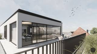 KORTEMARK: Penthouse 3.01 met 2 comfortabele slaapkamers, 2 ensuite-badkamers en 111.6m² uitgestrekt zitterras gelegen op de derde verdieping van Nieuwbouwresidentie Mila en Nora<br /><br />Deze kleinschalige nieuwbouwresidentie is centraal gelegen nabij het station en op wandelafstand van de Markt in Kortemark. Met de E403 op 8,5 km geniet het project een uitstekende bereikbaarheid. In de onmiddellijke buurt vindt u er onder andere scholen, sporthal, natuur- en recreatiedomein Krekemeersen, warenhuizen, bakkerij, slagerij, apotheek, bank ... <br /><br />“Residentie Mila en Nora” bestaat uit 2 inkomhallen en 4 verdiepingen. De gelijkvloerse verdieping bevat 6 dubbele garageboxen, 5 enkele garageboxen en 5 autostaanplaatsen. In de eerste en tweede verdieping vinden we per verdieping 5 villa-appartementen. De dakverdieping bestaat uit 1 luxe-penthouse. <br /><br />Deze penthouse wordt afgewerkt met de nodige precisie. De grote raampartijen, de royale bewoonbare oppervlakte van 153,2m² en het uitgestrekt zitterras van maar liefst 111.6m² zorgen voor een zalig luchtig gevoel. De open keuken en de ensuite-badkamers worden uitgerust met alle hedendaags comfort. <br /><br />Penthouse 3.01 is gelegen op de derde verdieping en is als volgt ingedeeld: <br />- Inkomhal met gastentoilet en onmiddellijke toegang tot traphal en lift<br />- Ruime leefruimte voorzien van grote raampartijen<br />- Kwalitatieve open keuken voorzien van alle hedendaags comfort<br />- Technische berging (10,8m²)<br />- Nachthal met individueel toilet en toegang tot 2 uiterst comfortabele slaapkamers<br />- Elke slaapkamer heeft een eigen ensuite-badkamer<br /><br />Mogelijkheid tot aankopen van een enkele/dubbele garagebox en/of een autostandplaats in het gebouw. <br /><br />TECHNISCH : <br />- Centrale verwarming op aardgas met condenserende wandketel<br />- Hoog-rendementsbeglazing met isolerende PVC-beraming<br />- Thermische isolatie conform EPB-regelgeving<br />- Ventilatiesysteem conform EPB-regelgeving<br />- Brandwerende en inbraakveilige Inkomdeur <br />- Conforme elektriciteit <br /><br />Bel Nik (T. 0472 38 97 46) vrijblijvend op voor meer informatie. Wij begeleiden u graag met de glimlach op zoek naar uw droomwoning & commercieel pand.