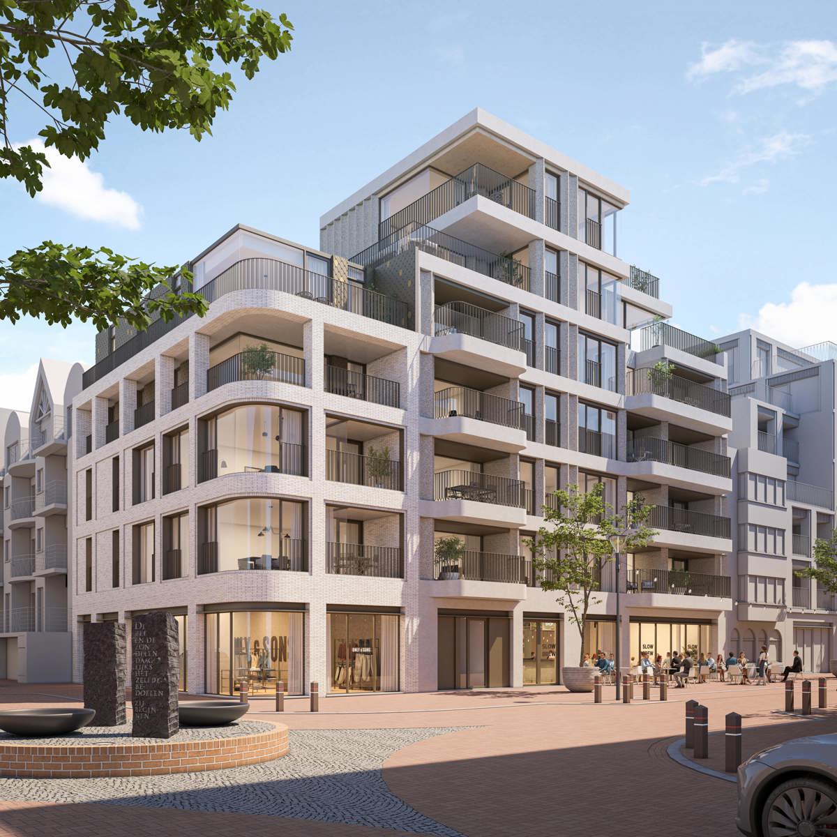 Prestigieus nieuwbouwproject "res. Equinox" in hartje Westende-Bad met zijdelings zeezicht - foto 2