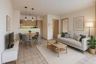 De Panne: Instapklaar 1-Slaapkamer appartement met privatieve parking in Residentie Boswegel:Dit charmante 1-slaapkamer appartement biedt een...