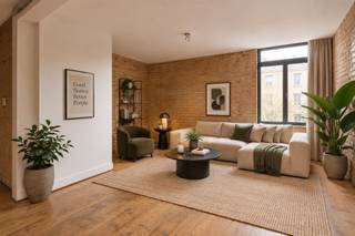 <p><b>Welcome to this excellently renovated apartment in the heart of Antwerp</b></p><p>This attractive 83m² apartment combines authentic charm with modern comfort. The property is located in a historic building with characteristic brick walls that you will find throughout the interior, which gives this home a unique and warm atmosphere.</p><p><b>Layout and rooms:</b> The apartment features two spacious bedrooms, each with large windows that let in plenty of natural light. The bedrooms are finished with warm woodwork and offer plenty of storage space thanks to the convenient built-in closets. The living room is an open, bright space with a pleasant layout, ideal for both relaxation and entertaiment.</p><p><b>Kitchen:</b> The modernized kitchen features a green kitchenette with all the necessary appliances, including a modern range hood. This spacious cooking element integrates perfectly into the open living space.</p><p><b>Bathroom:</b> The pleasant bathroom has been completely updated with a black shower enclosure, sink and modern fixtures. An angled radiator provides comfort and style.</p><p><b>Details:</b> The apartment features a practical hallway closet for additional storage space. The finish with parquet floors, stylish curtains and modern accessories make this property immediately employable and fully ready for occupancy.</p><p><b>Location:</b> Located in lively Antwerp, close to stores, restaurants and public transport. An ideal choice for those looking for a stylish and functional apartment in a vibrant area.</p>