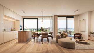 Dit rustig gelegen appartement bevindt zich in de klassevolle nieuwbouwresidentie 'Belmaris', op enkele passen van het strand, de tramhalte en op wandel- en fietsafstand van diverse winkels en eetgelegenheden.<br />Het unieke appartement is praktisch ingedeeld en bestaat uit een inkomhal met ruimte voor vestiaire, woonkamer met open keuken en toegang tot het zongerichte terras, 2 volwaardige slaapkamers, waarvan één met toegang tot het tweede terras, badkamer met dubbel lavabomeubel, inloopdouche en ligbad, apart toilet en berging met aansluiting voor wasmachine.<br />Vanuit de woonkamer en vanop het zonneterras kan men hier genieten van een prachtig zicht op de duinen en op zee!<br />Dit kwalitatief afgewerkt appartement voldoet aan alle hedendaagse normen! Het appartement is energiezuinig en de verwarming wordt voorzien via een warmtepomp (lucht/water) die op afstand kan geregeld worden. Bovendien is het appartement voorzien van zonnepanelen.<br />De koper heeft nog volledige inspraak op de binnenafwerking! <br />Mogelijkheid tot aankoop van een staanplaats, garage of berging in de residentie!<br />Contacteer ons snel om de vele troeven van dit appartement verder te ontdekken!