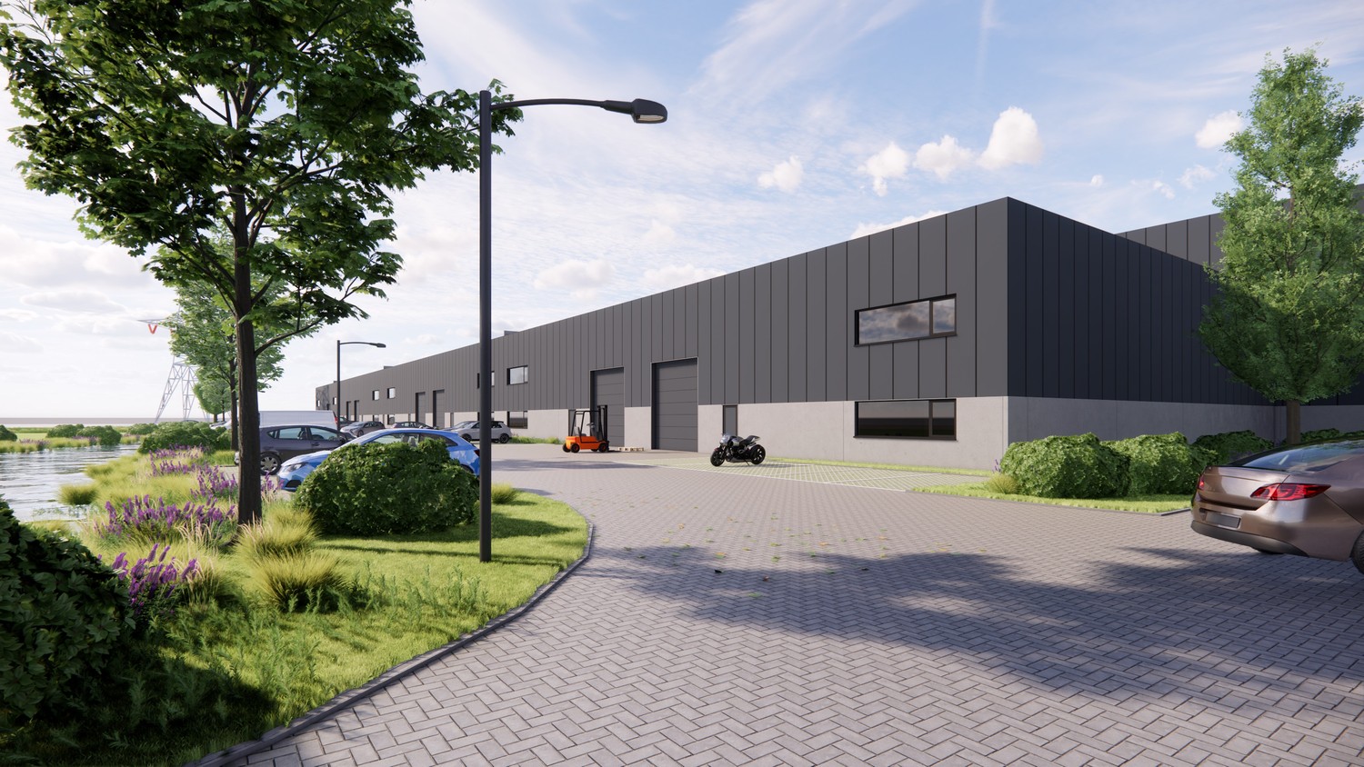 Nieuwbouw KMO-unit van 512 m² en 5 parkeerplaatsen op een strategische ligging in de Gentse haven - foto 1