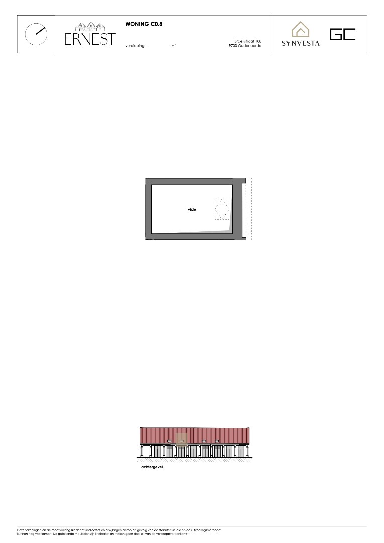 Modern huis met 1 slaapkamers en vide – Nieuwbouwproject Ernest, Oudenaarde - foto 4