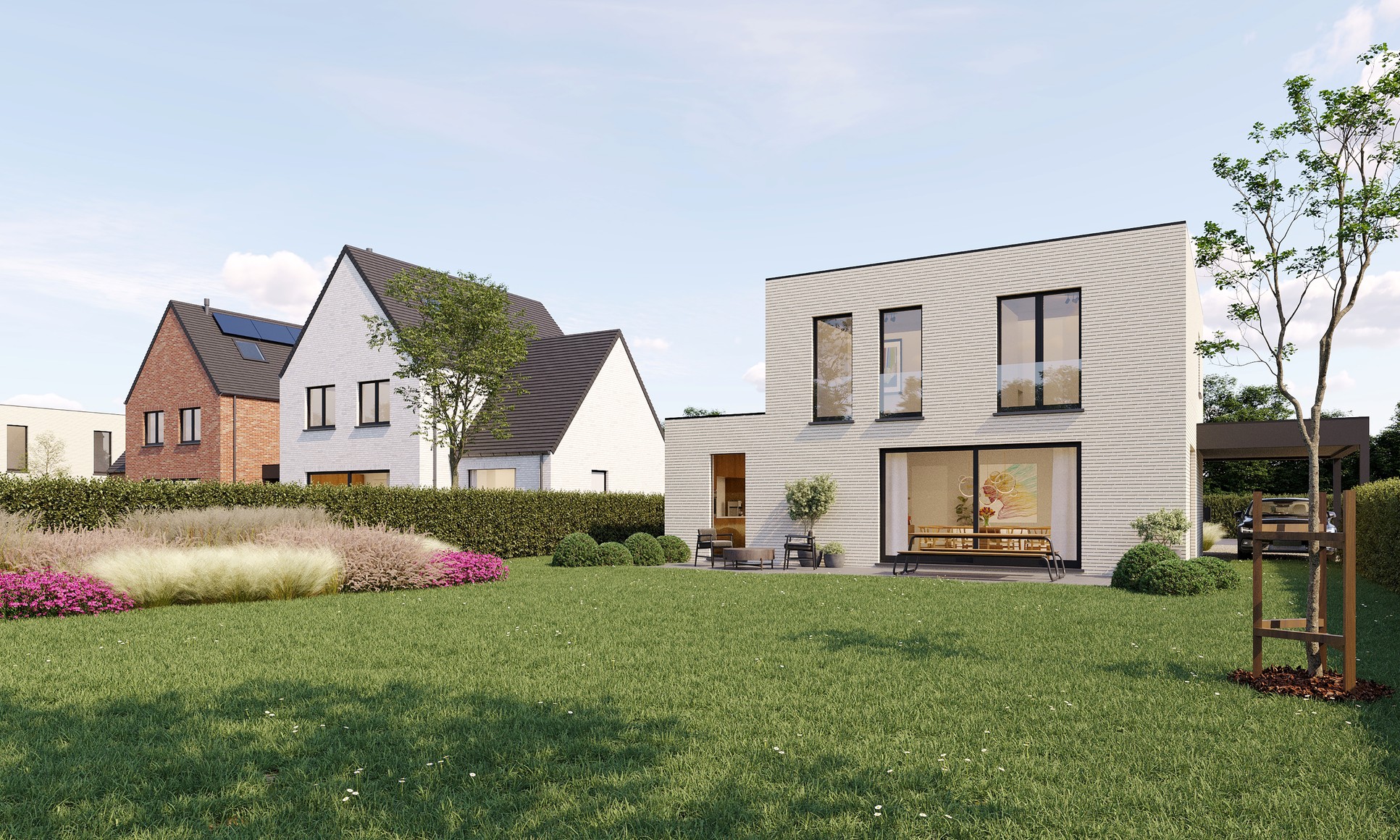 Architecturale nieuwbouwvilla met grote tuin in Londezeel - foto 2