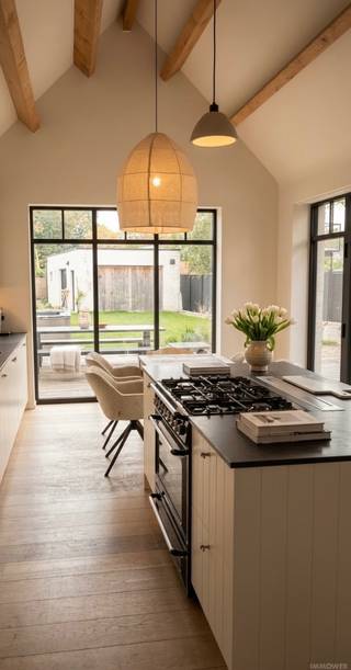 Karaktervolle woning in pastoriestijl met EPC A+<br /><br />Deze recente en hoogwaardig afgewerkte woning verenigt de tijdloze charme van pastoriestijl met hedendaags wooncomfort. De woning werd ontworpen met bijzondere aandacht voor energie-efficiëntie en beschikt over uitstekende isolatie, zonnepanelen en een EPC-label A+.<br /><br />De woning beschikt over drie slaapkamers en een praktische, doordachte indeling. Dankzij de grote raampartijen genieten de leefruimtes van een overvloed aan natuurlijk daglicht, wat zorgt voor een open en warme sfeer.<br /><br />De keuken vormt een stijlvolle blikvanger en werd uitgerust met hoogwaardige materialen en kwalitatieve toestellen.<br /><br />De badkamer werd smaakvol ingericht en beschikt over zowel een comfortabel ligbad als een ruime inloopdouche.<br /><br />Een absolute troef van deze eigendom is de uitzonderlijk ruime tuin. Het aanwezige bijgebouw biedt bovendien extra bergruimte en kan, afhankelijk van de behoefte, dienstdoen als hobbyruimte, atelier of praktische opslagruimte.<br /><br />De woning onderscheidt zich door haar tijdloze architectuur, hoogwaardige afwerking en aangename leefruimtes. Een instapklare eigendom voor wie op zoek is naar een karaktervolle woning met hedendaags comfort.<br /><br />Sterke troeven<br /><br />* EPC A+ – uitzonderlijk energiezuinig<br />* 30 zonnepanelen<br />* Uitstekende isolatie<br />* Tijdloze architectuur in pastoriestijl <br />* Instapklaar<br />