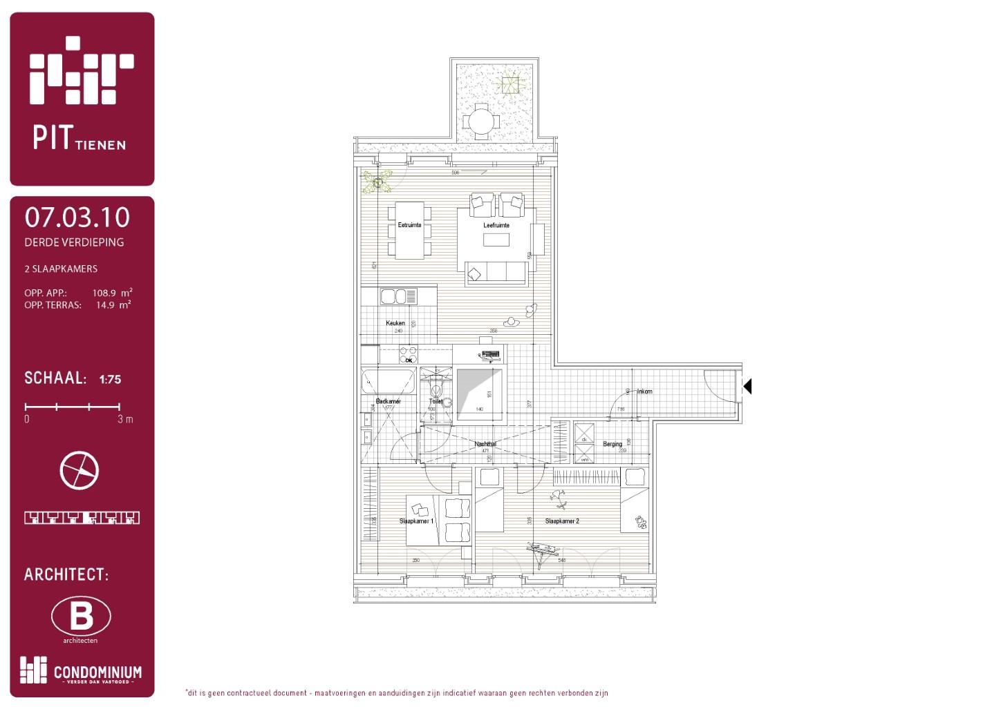 Appartement te koop in Tienen met 2 slaapkamers - foto 1