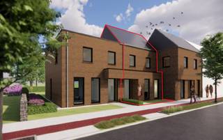 Deze moderne nieuwbouwwoning combineert comfort, kwaliteit en een doordachte indeling. <br />Op het gelijkvloers verwelkomt een ruime inkomhal met gastentoilet je in de woning. De lichte leefruimte met halfopen keuken vormt het hart van het huis, met uitzicht op de tuin. Aansluitend aan de keuken bevindt zich een praktische berging/wasplaats.<br /><br />Op de eerste verdieping vind je 3 aangename slaapkamers, een afzonderlijk toilet en een stijlvolle badkamer. Via een vaste trap bereik je de afgewerkte zolderverdieping, ideaal als extra slaapkamer, bureau of hobbyruimte.<br /><br />De koper kan, indien gewenst, nog een garage en tuinberging plaatsen in de achtertuin. <br />Achteraan het perceel is er eveneens ontsluiting via een gemeenteweg. <br /><br />De woning is afgewerkt met kwalitatieve materialen en voorzien van vloerverwarming op aardgas, sanitaire installatie (geen sanitaire toestellen), ventilatiesysteem type D, gekeurde elektrische installatie met zonnepanelen, regenwaterpomp (geplaatst in de regenwaterput), gepleisterd en volledig gechapt. Tevens is een binnentrap in beuk voorzien. <br /><br />De koper staat nog in voor: sanitaire toestellen met meubilair, vloeren & faïence, parket/laminaat, binnendeuren, keuken en verdere afwerkingen (schilderwerken e.d.). <br />Indien gewenst kan dit uitgevoerd worden door de aannemer (>> zie publicatie 'LOT 2 - AFGEWERKT'). <br /><br />Een woning die klaarstaat om jouw thuis te worden — comfortabel, energiezuinig (E-peil 13*) en met oog voor detail.<br /><br />Grondaandeel: € 110.000,00 (excl. notaris, aandeel verkavelingsakte, prekadastratie, .. **)<br />Constructie: €225.000,00 (excl. 21% BTW)<br /><br />*Kopers kunnen genieten van een vermindering van onroerende voorheffing van 50% gedurende de eerste 5 jaar van 50%.<br /><br />** Kosten voor nutsaansluitingen (€ 3744,47 excl. btw), aandeel verkavelingsakte (€ 800,00 excl. btw), prekadastratie (€ 250,00 excl. btw) en notaris te dragen door de koper.